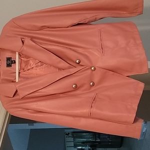 Giuliana Faux leather blazer